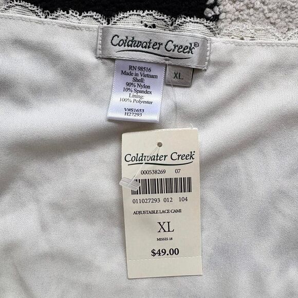 NWT Vintage Coldwater Creek White Lace Tank Top XL - Picture 5 of 5